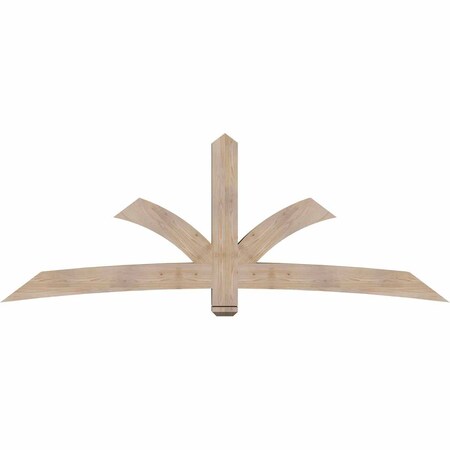 Ekena Millwork Davenport Smooth Timber Gable Bracket, Douglas Fir, 96"W x 36"H x 5 1/2"D x 5 1/2"F, 9/12 Pitch GBW096X36X0606DAV00SDF